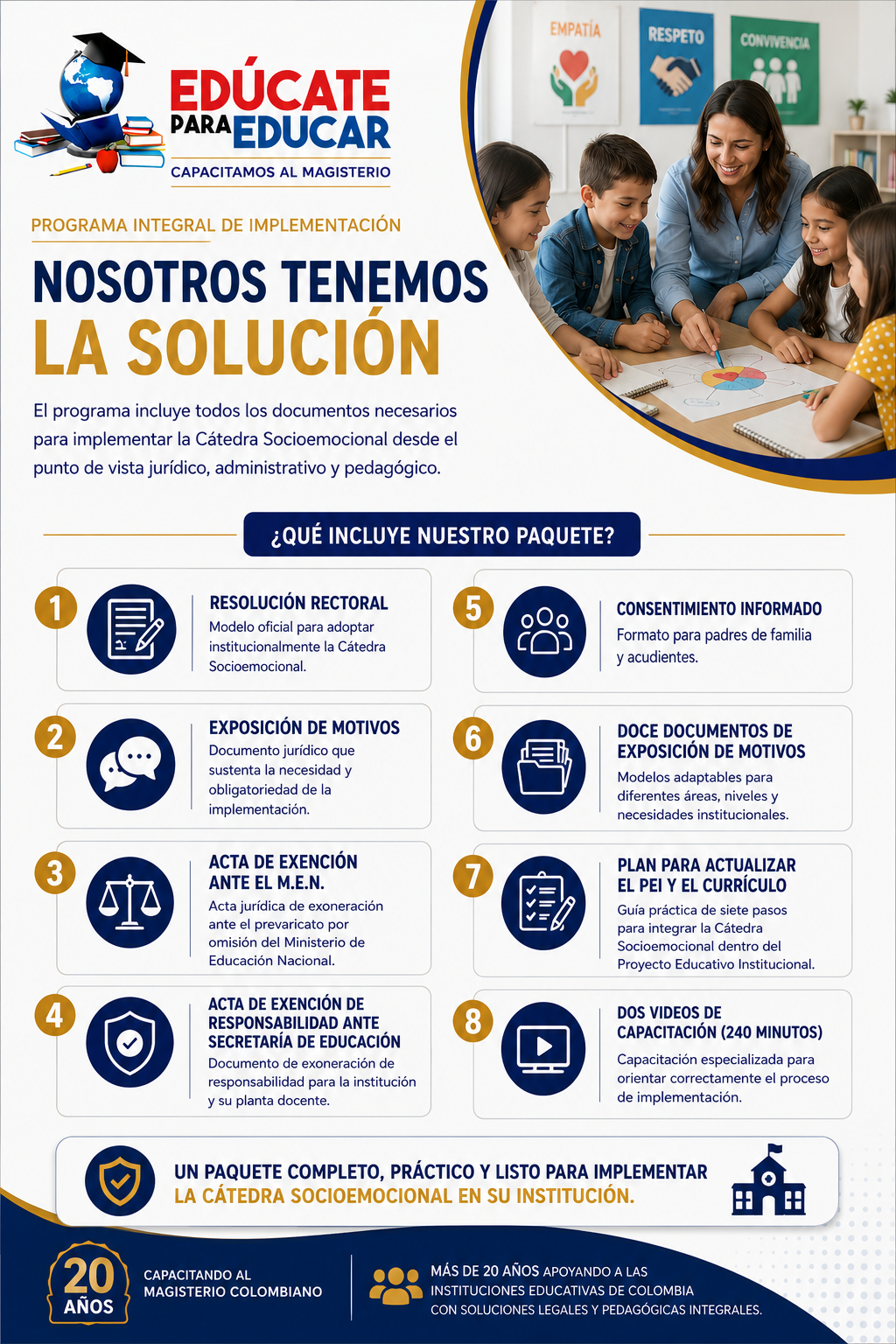 Programa integral de implementación de la Cátedra Socioemocional